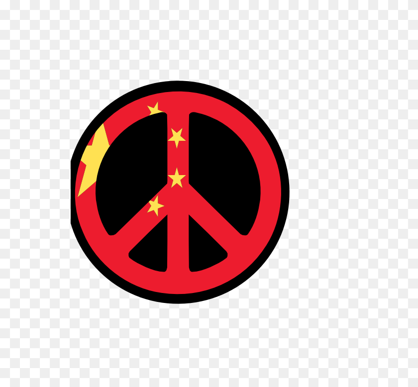 555x718 Clip Art China Flag Peace Symbol Fav Chinese - Deadpool Logo Clipart