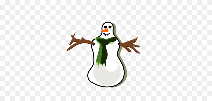 340x340 Clip Art Christmas Snowman Winter Download - Winter Bird Clipart