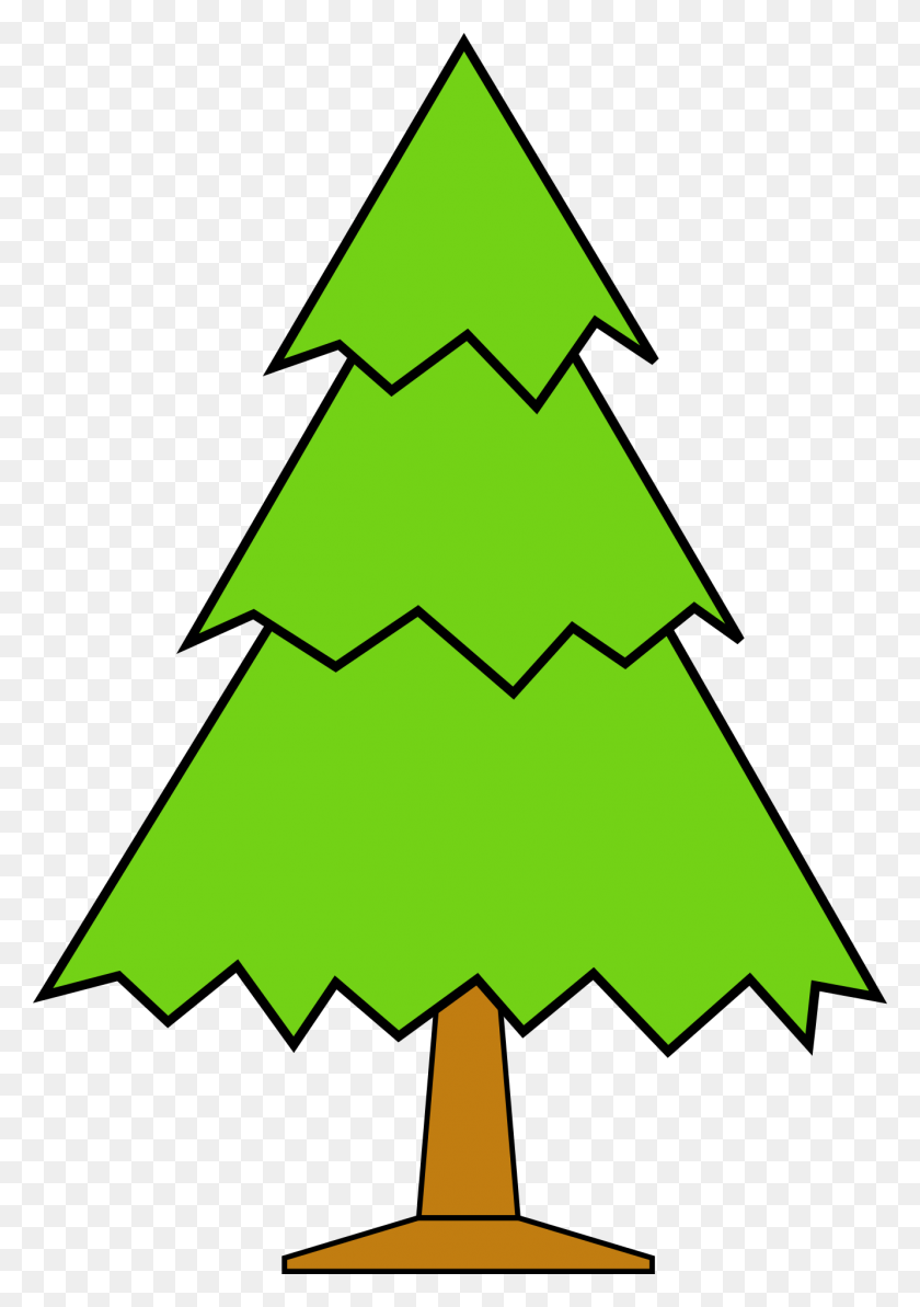 1331x1935 Clipart Christmas Tree Outline - Clipart De La Parte Superior Del Árbol