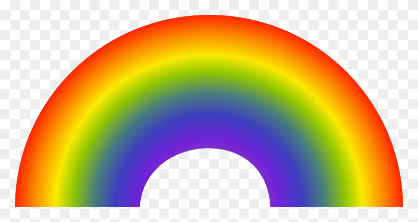 2400x1193 Clip Art Clip Art Of Rainbow - Rainbow Bridge Clipart