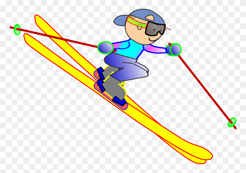 2400x1638 Clip Art Clip Art Ski - Skipping Clipart
