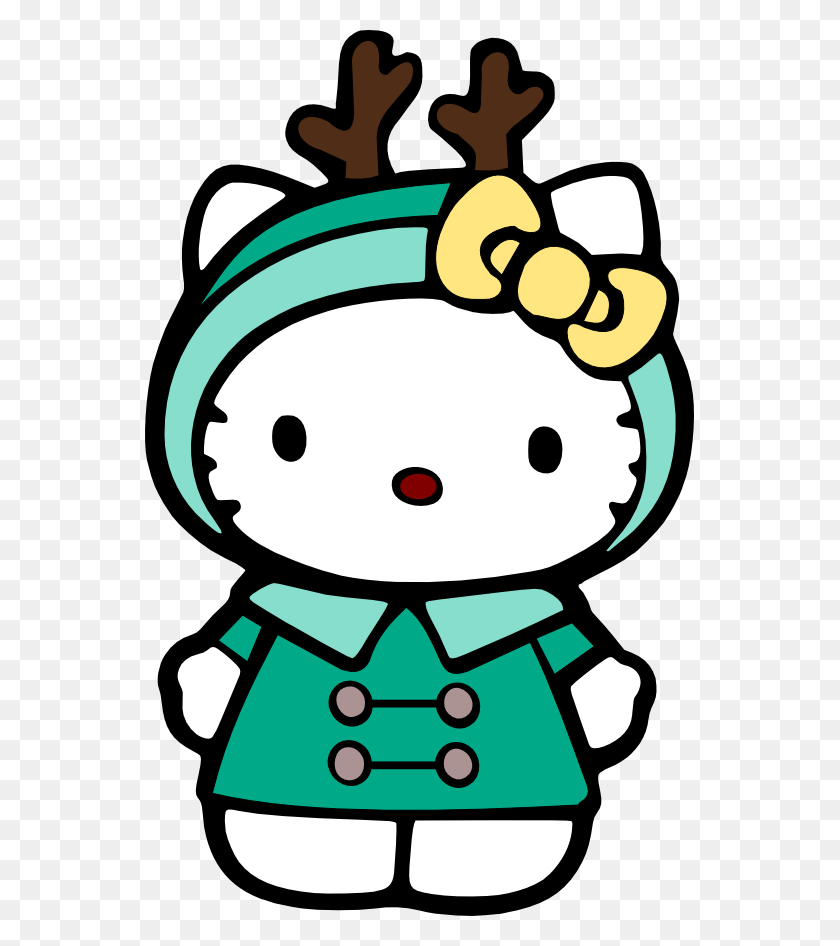 549x886 Clipart Clip Imagen De Hello Kitty - Pensando Clipart Gratis