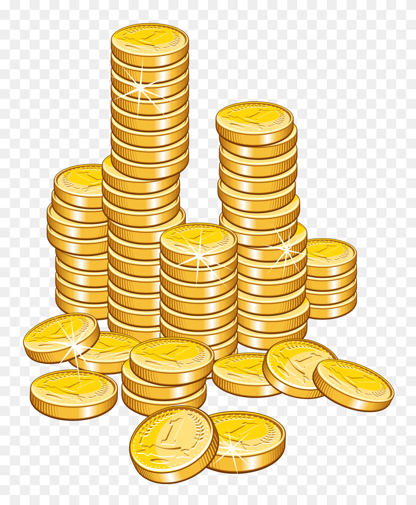 2080x2560 Картинки Монеты - Золотая Линия Клипарт