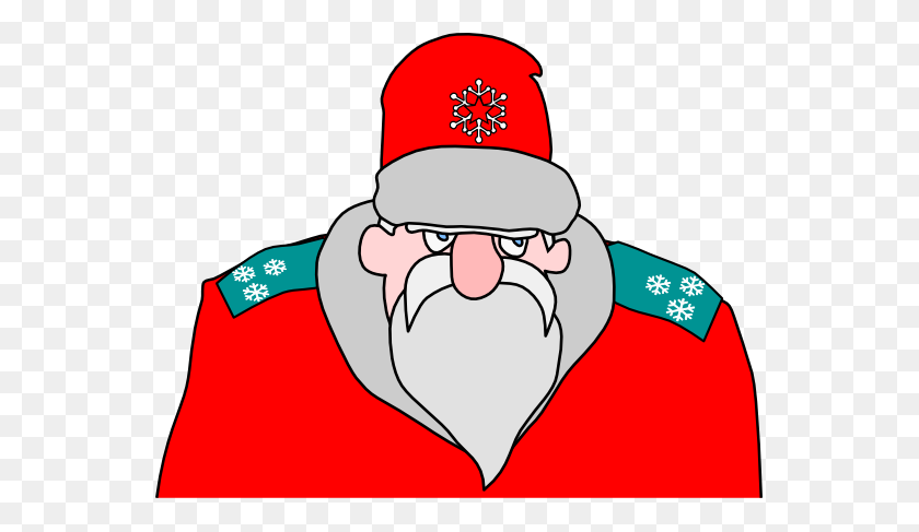 555x427 Clip Art Colonel Frost Russian Military Santa - Santa Suit Clipart