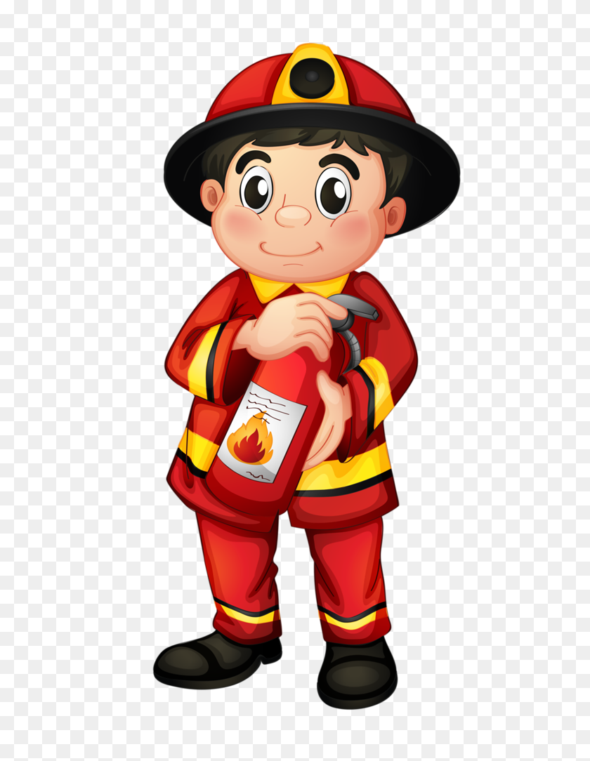 541x1024 Clip Art, Community Helpers And Fire - Firefighter PNG