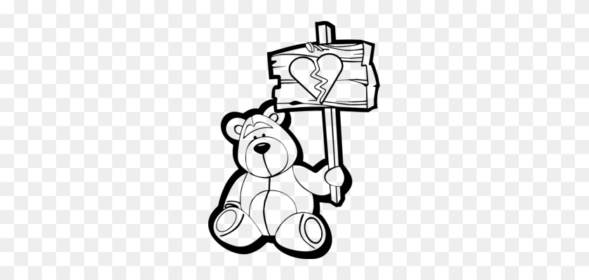 245x340 Clip Art Couples Dating Drawing Romance Dinner - Teddy Bear Clipart Black And White