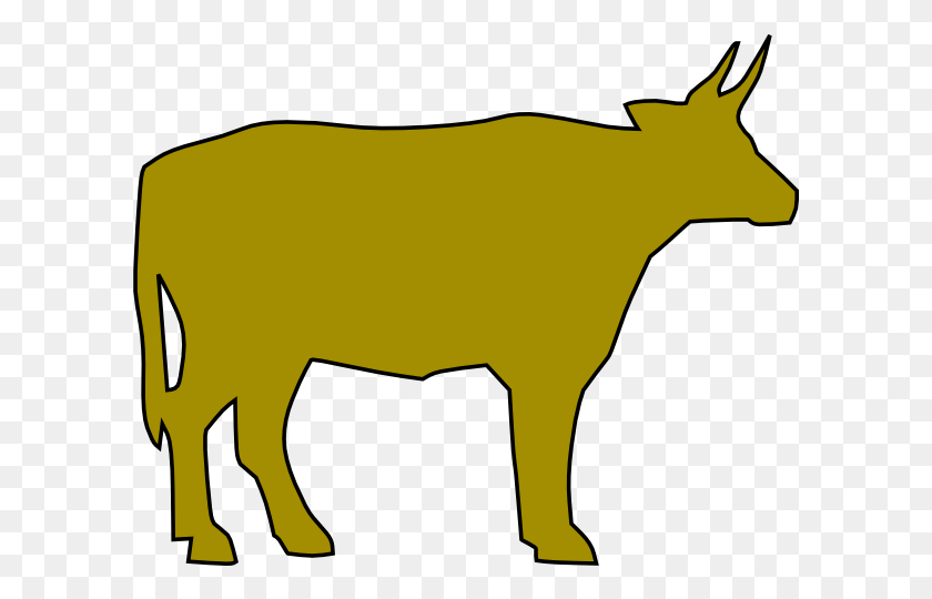 600x480 Clip Art Cow Calf Silhouette Clipart - Hereford Cow Clipart