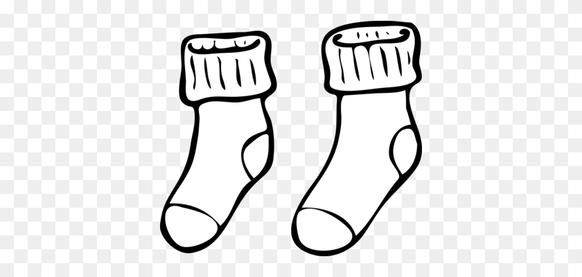 378x340 Clip Art Crazy Sock Clothing Computer Icons Undergarment Free - Shorts Clipart Black And White