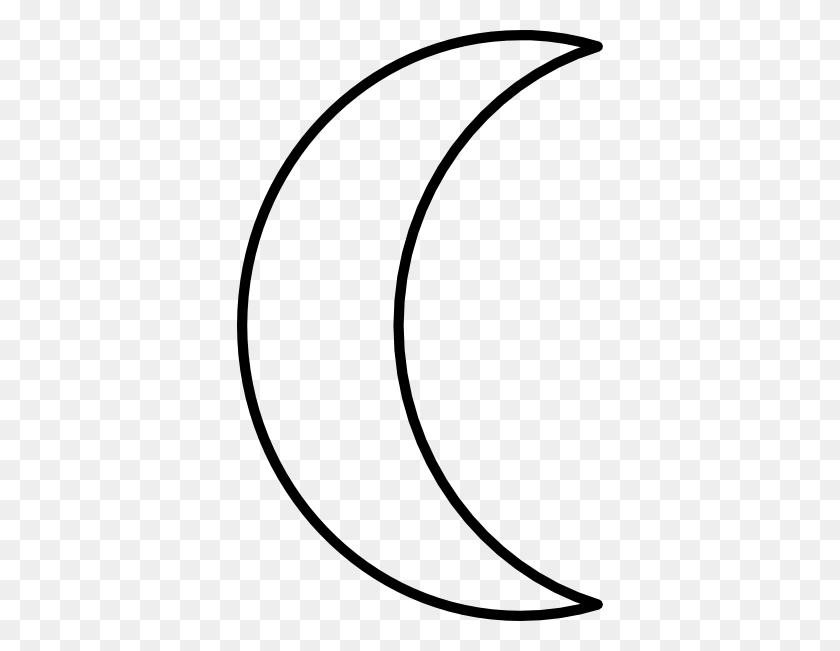 366x591 Clip Art Crescent Moon Clipart Black And White Kxedusj - Crescent Clipart