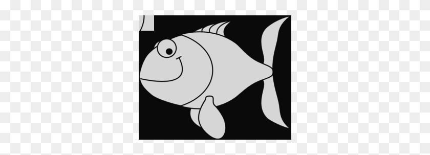 298x243 Clip Art Cute Fish Clip Art Black And White - Goldfish Clipart