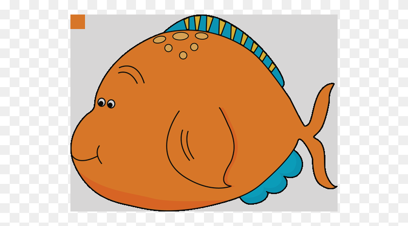 550x407 Clip Art Cute Orange Fish - School Of Fish Clipart