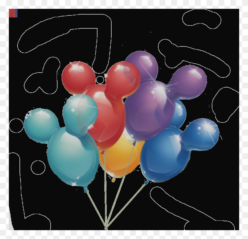 800x771 Clip Art Disney Mickey Balloons Clipart - Mickey Balloon Clipart