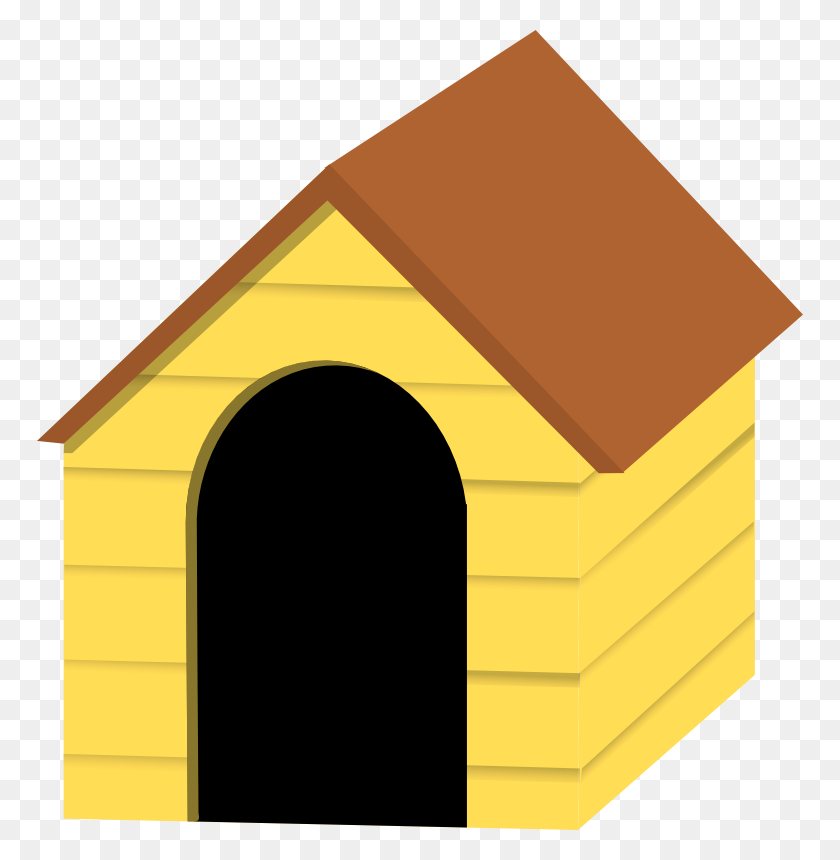 766x800 Clip Art Dog House - House Outline Clipart