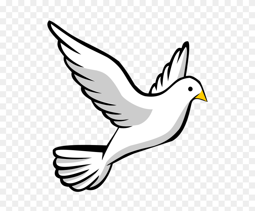 600x634 Clip Art Dove - Cross Clipart Black And White PNG