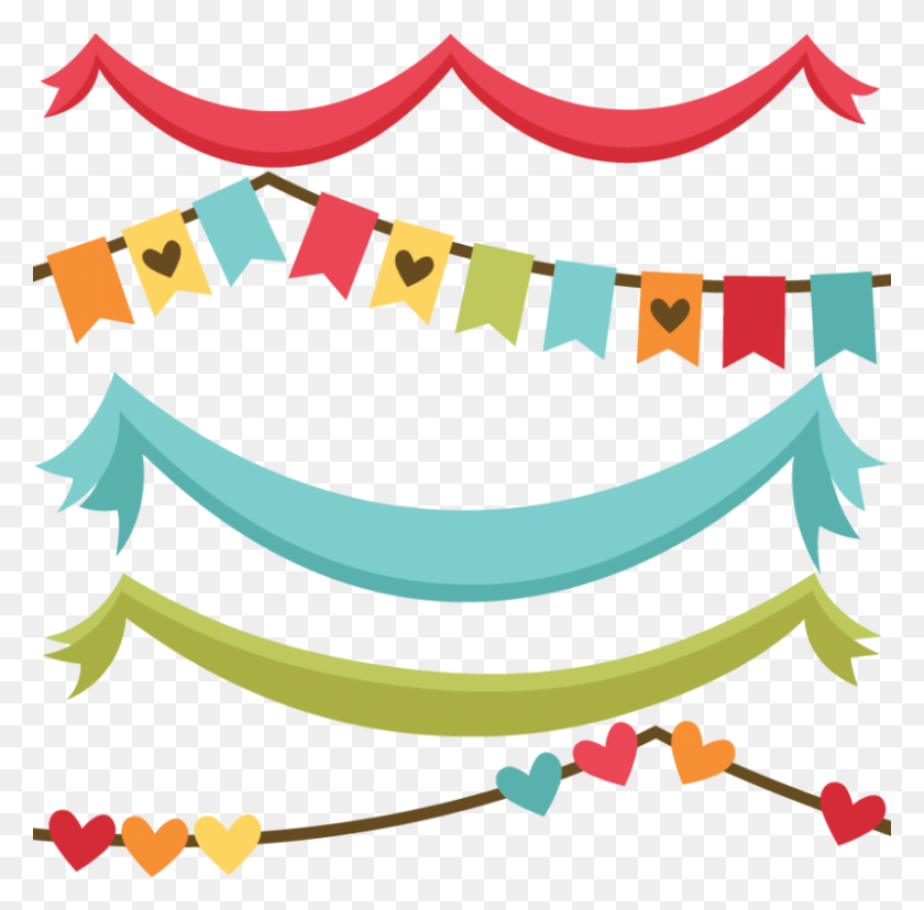800x788 Clip Art Download These Bunting Banners To Use For Your Party - Bunting Banner Clipart