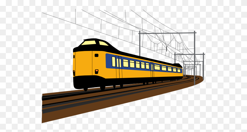 555x388 Clip Art Dutch Train June - Railway Clipart