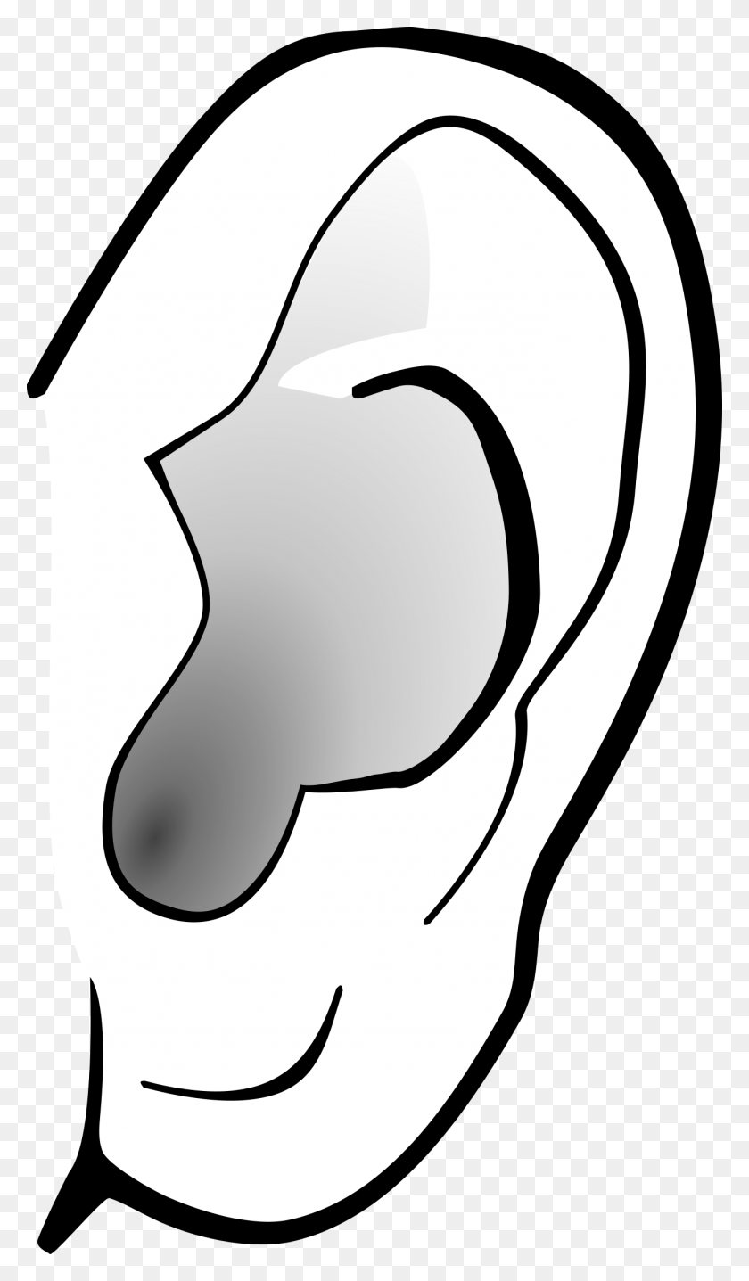 1359x2400 Clip Art Ears Black And White Clipart Collection - Listening To Music Clipart Black And White