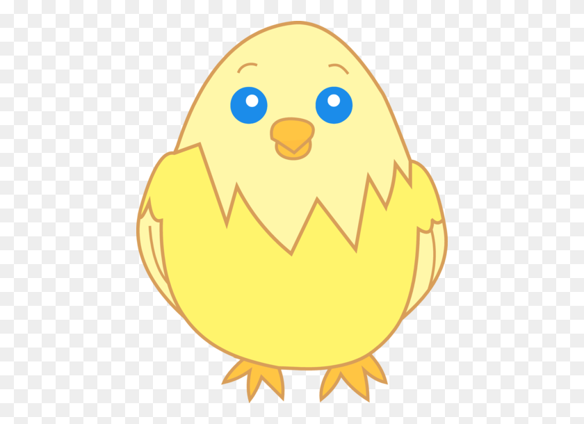 448x550 Clip Art Easter Bird Hen Egg Hatch Broken Chick Eyes Big Image - Hatching Egg Clipart