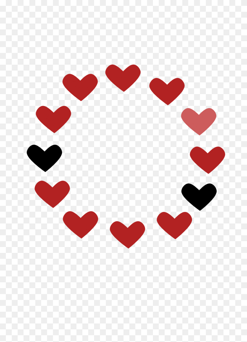 999x1413 Clip Art Encircled Love Heart Firebrick - Amendment Clipart