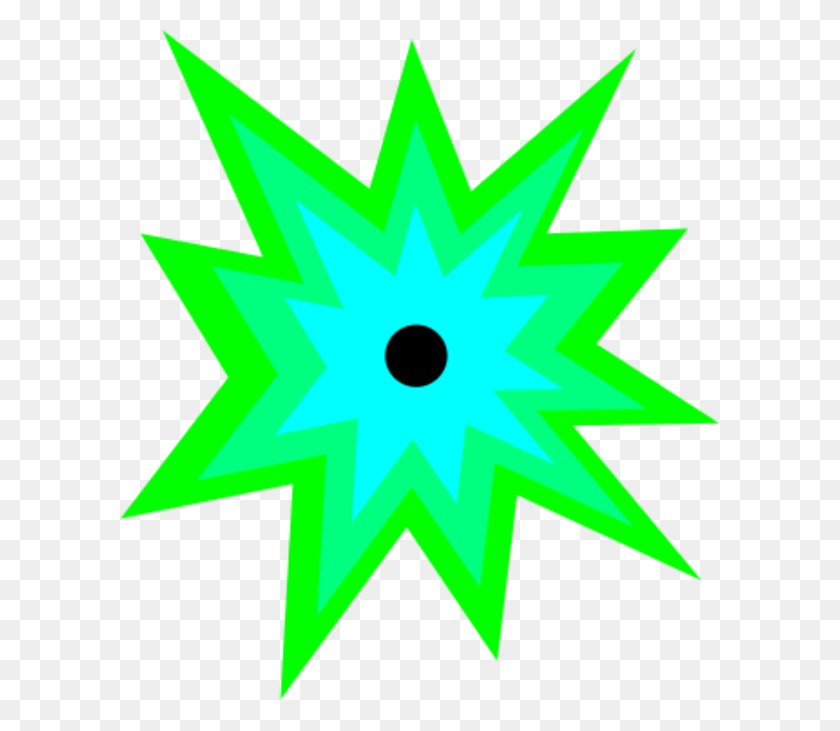 600x671 Clip Art Explosion Clipart Clipartix - Green Star Clipart