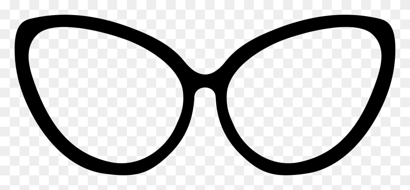 2400x1018 Clip Art Eye Glasses - Glasses Clipart