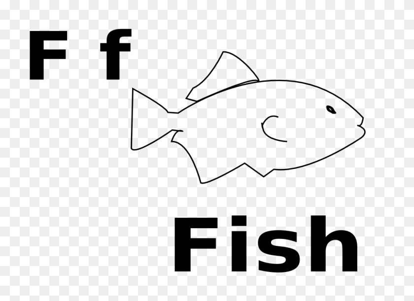 999x706 Clip Art F For Fish Black White Line Art - Starfish Black And White Clipart