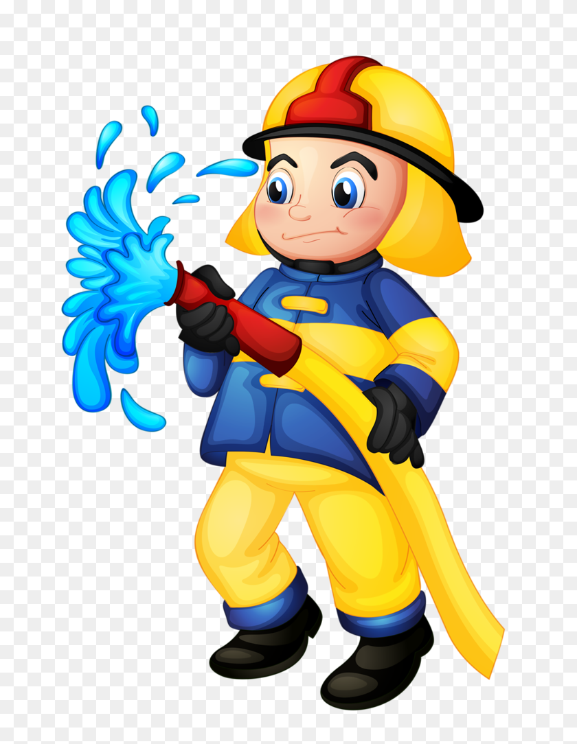 736x1024 Clip Art, Firemen And Fire Fighters - Fireman Clipart