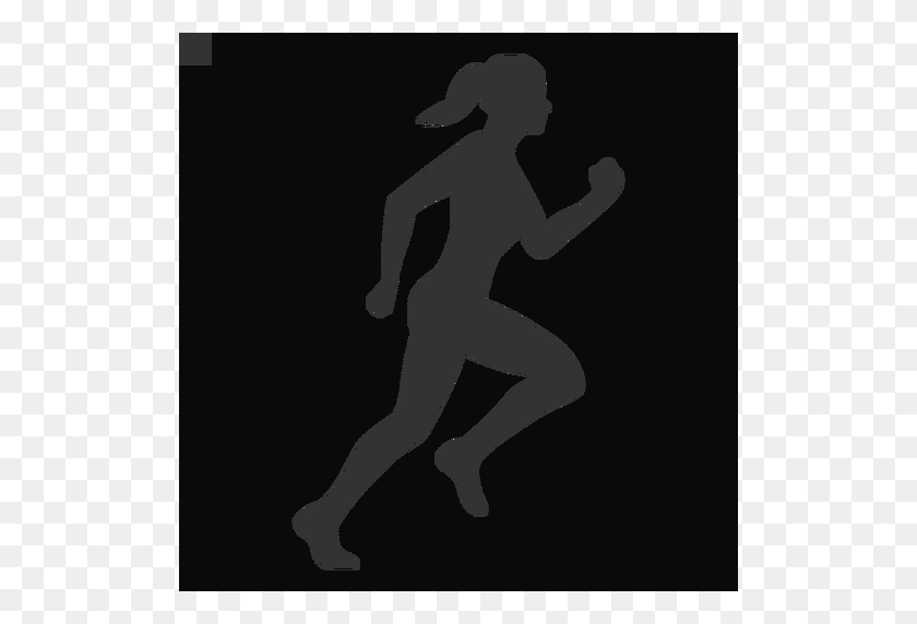 512x512 Clip Art Fitness Woman Silhouette Run - Ran Clipart
