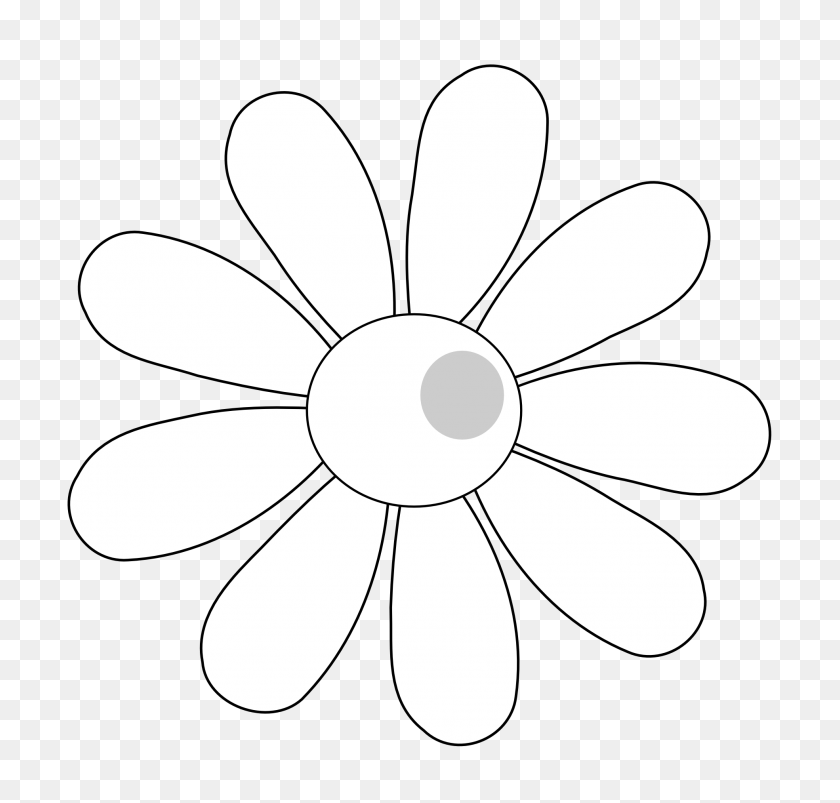 1969x1876 Клип Арт Цветок Черный И Белый - Цветочная Линия Клипарт