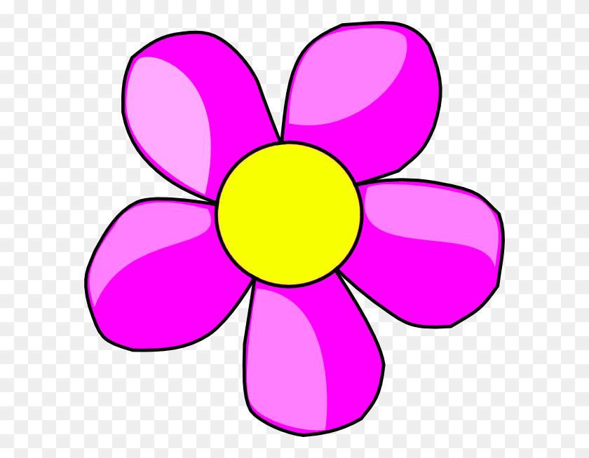600x594 Clip Art Flowers Purple Flower Clip Art Diy - Purple Flower Clipart