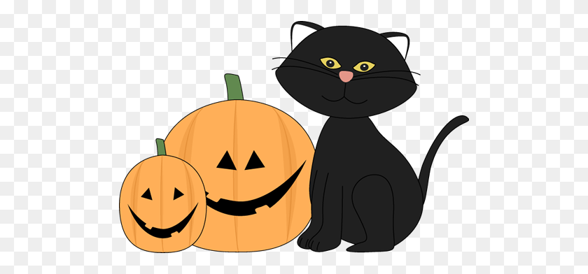 500x332 Clip Art For Halloween - Cat Clipart Transparent