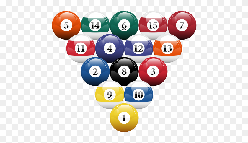 500x424 Clip Art Four Billiards - Pool Balls Clipart