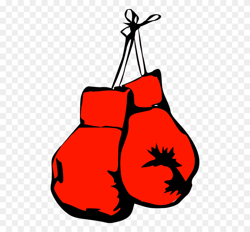 500x720 Clip Art Free Vector Graphic Boxing Gloves Boxing Fight - Clipart Fight