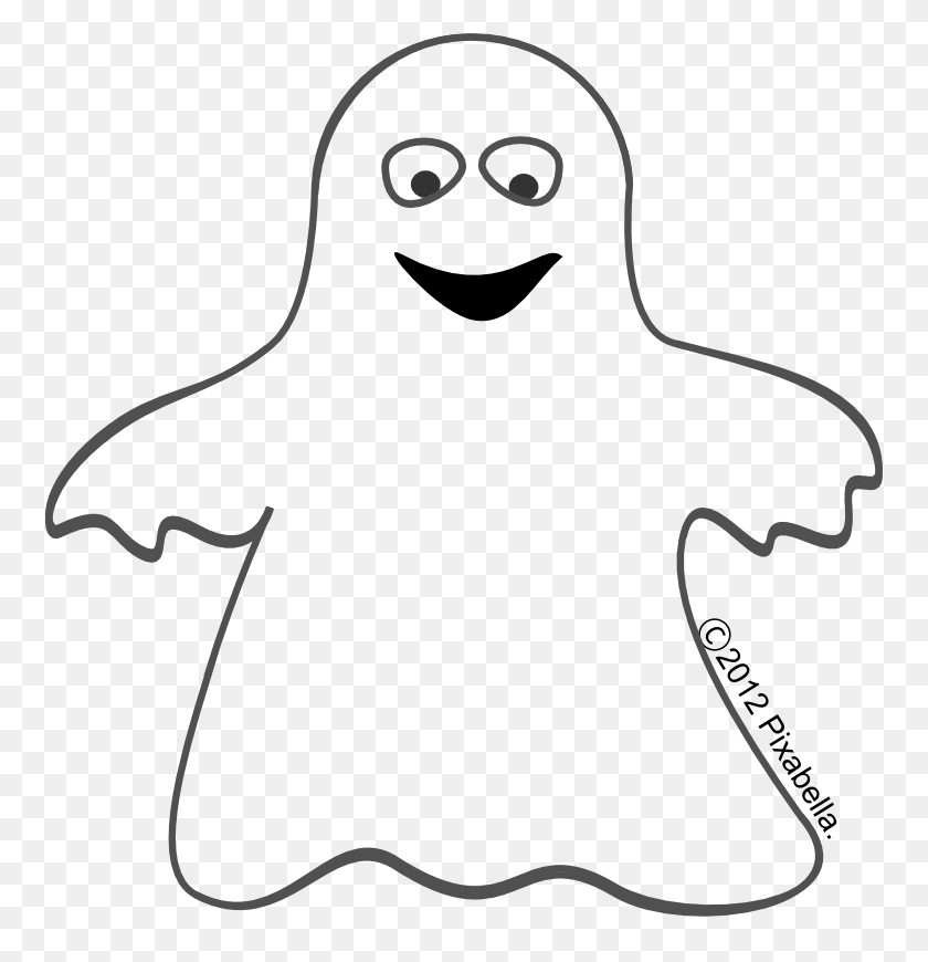 760x810 Clip Art Ghost Face Template Clipart - Perspective Clipart