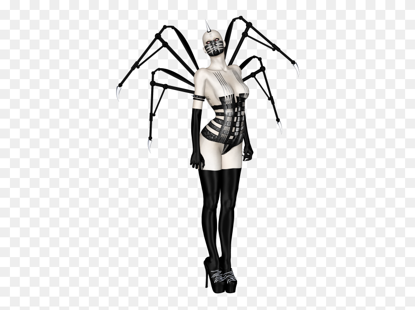380x567 Clip Art Graphics - Spider Web Clipart Black And White