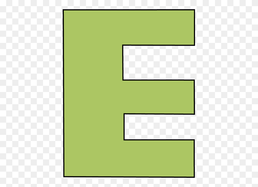 431x550 Clip Art Green Letter E Clip Art - Letter E Clipart