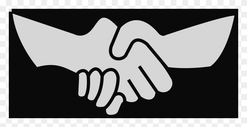 2400x1147 Clip Art Holding Hands Clipart Black And White - Black And White Hand Clipart