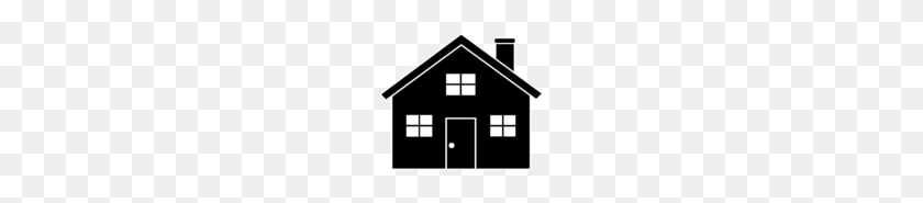 150x125 Clip Art House Black And White - Dollhouse Clipart