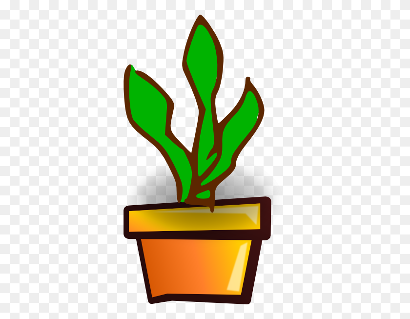 342x593 Clip Art House Plant Clipart Kid - Plant With Roots Clipart