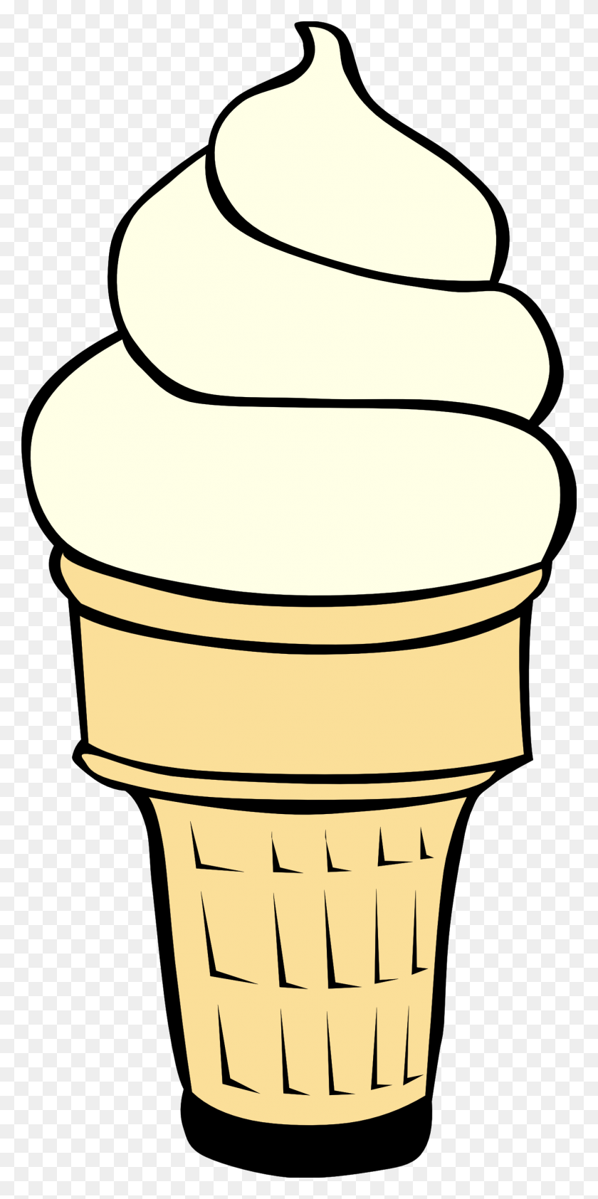 Clip Art Ice Cream Cone - Snow Background Clipart