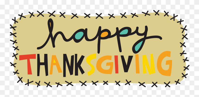 1600x716 Clip Art Illustration Of A Cornucopia With Happy Thanksgiving Free - Cornucopia Clipart