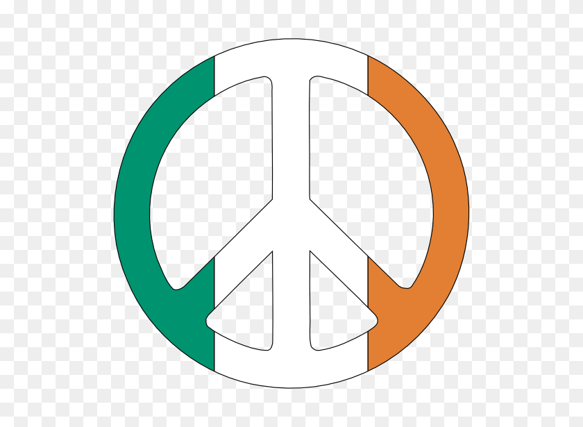 555x555 Clip Art Ireland Flag Peace Sign Saint - Ireland Clipart