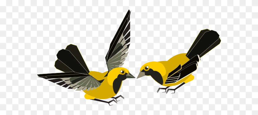 600x315 Clip Art Kissing Birds - Feather With Birds Clipart