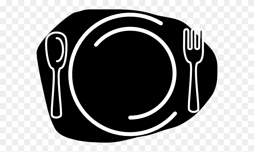 600x442 Clip Art Knife And Fork Clipart Blck Clip Art At Clker - Fork And Knife Clipart Black And White