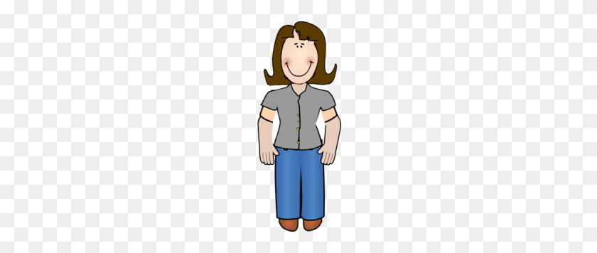 132x296 Clip Art Lady Standing - Professional Woman Clipart