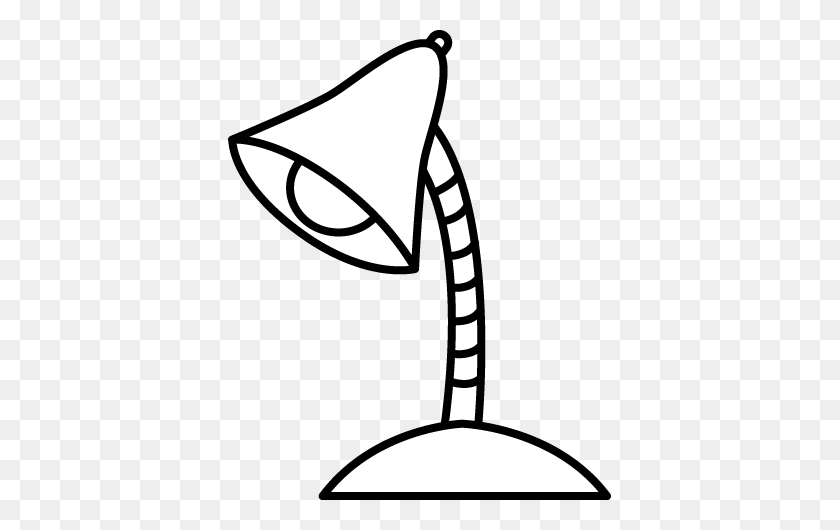 383x470 Clip Art Lamp - Physics Clipart Black And White