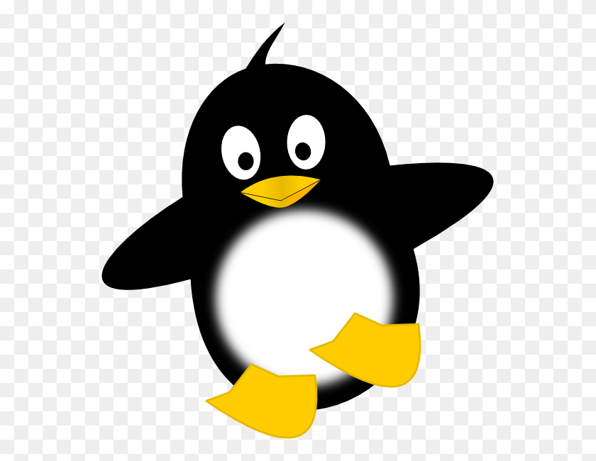 555x590 Clipart Little Funny Penguin - Net Clipart
