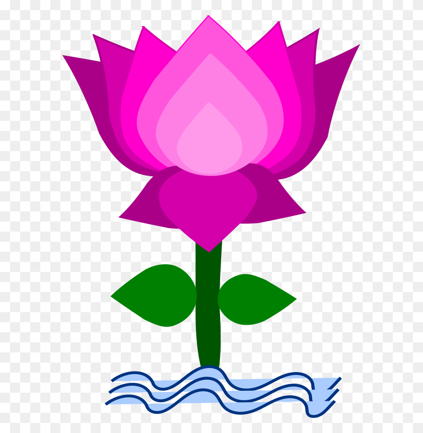 593x800 Clip Art Lotus Flower Free - Tranquil Clipart