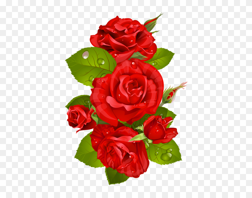 432x600 Clip Art Mix Rosas - Rose Bouquet Clipart