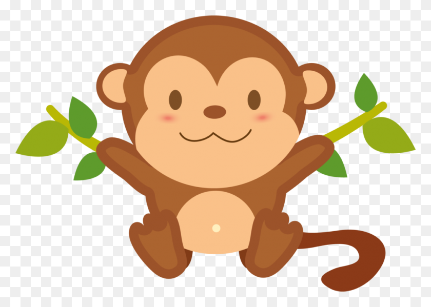 1024x708 Clip Art Monkey - Spider Monkey Clipart